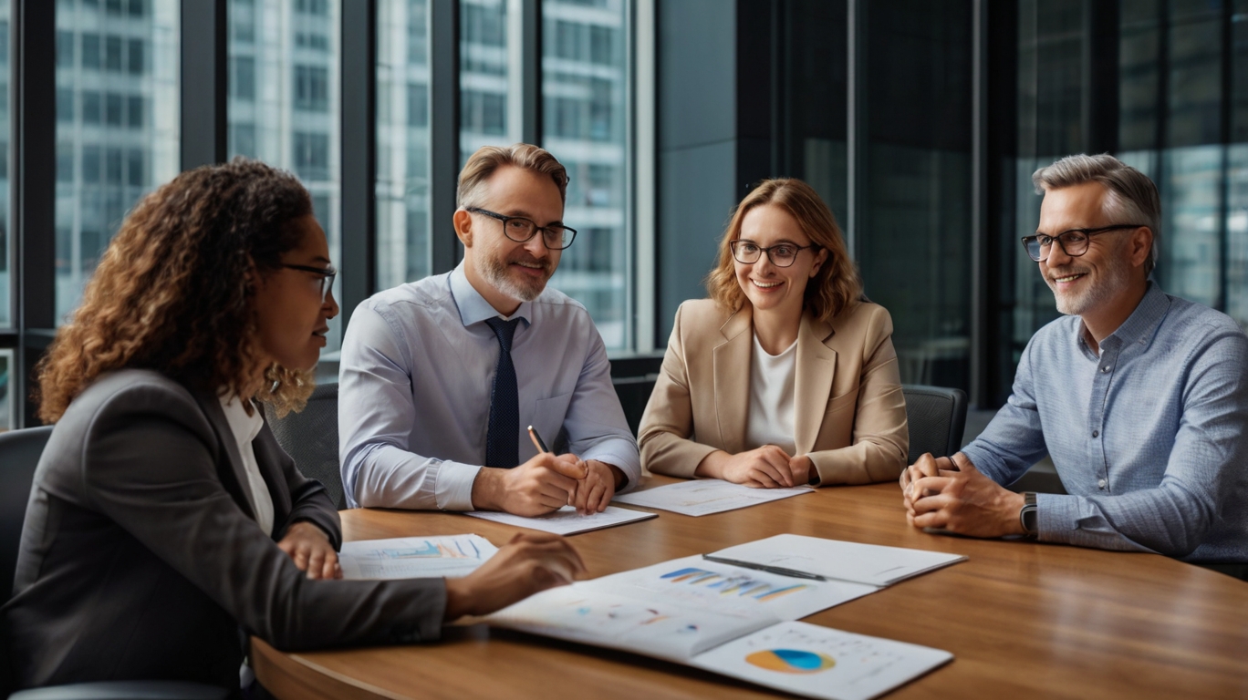 Equipo de profesionales financieros